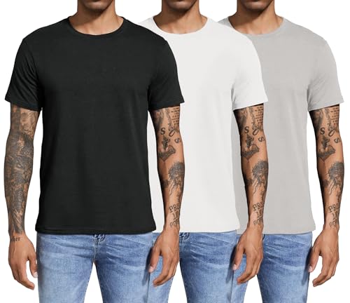 Boyzn 3er Pack T-Shirts für Herren Basic aus...