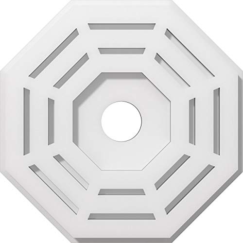 Ekena Millwork CMP12WN-02000 Westin Architectural Grade PVC Contemporary Urethane Ceiling Medallions 12"OD x 2"ID x 4 3/4"C x 1"P