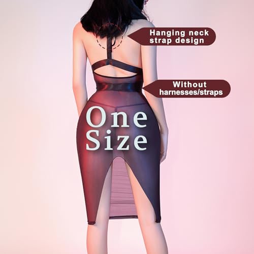 Robe sexy sans manches dos nu avec sangle de cou réglable - 6