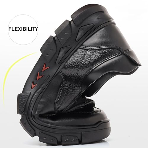 Mens Slip On Casual Loafers Comfortable Leather Non Slip Walking Shoes Luxury Soft Bussiness Work Dress Shoes for Office Driving4