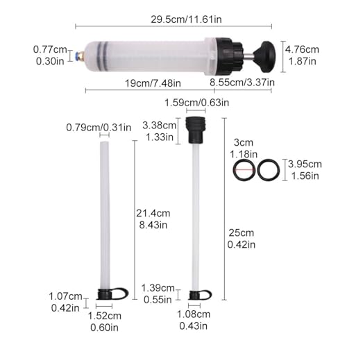 Extractor de fluidos automotrices de 500ml con manguera para succión 5