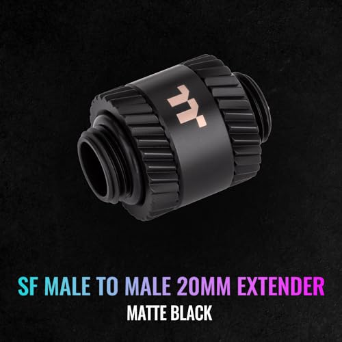 Image of Thermaltake Pacific SF Male to Male 20mm Extender Matte Black /DIY LCS /Fittings CL-W390-CU00MK-A