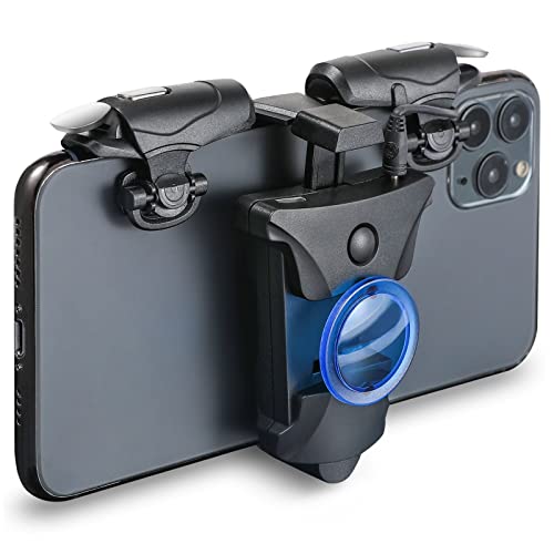 PUBG Mobile Trigger, PB906 Mobile Gamecontroller im Rapid-Fire-Modus für PUBG / COD Mobile / Fortnite / Überlebensregeln Gaming Grip und Gaming Joysticks für iPhone Android-Handys