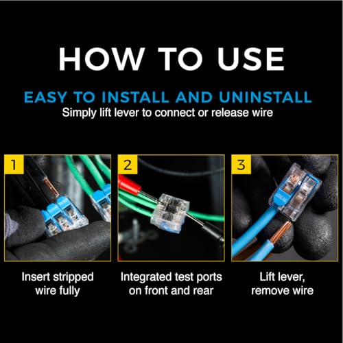 Image of Ideal Electrical in-Sure Lever Wire Connector,12 AWG, 5-Port(30-10L25), Box of 75-Compact Releasable Connectors for Solid and Stranded Wire