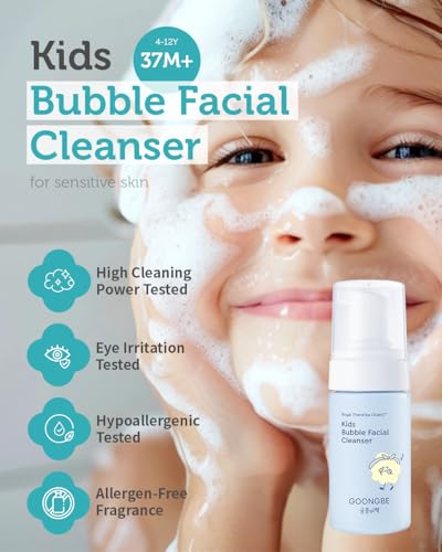 GOONGBE Kids' Bubble Facial Cleanser + Waterful Sun Lotion Mild SPF 40 Bundle 3.38 fl.oz