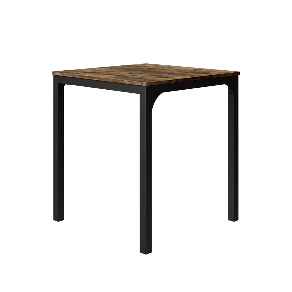 Vicco Table de Salle à Manger Fyrk, Noir/chêne Rustique, 70x70cm, Convient pour Salle à Manger, Cuisine ou espaces extérieurs Couverts