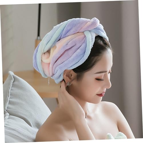 Serviette pour cheveux longs microfibre absorbante bonnet triangle durable BESTYASH - 5
