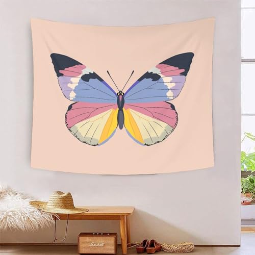 Tapisserie murale tissu papillons 3D grand drap de plage 180x230cm