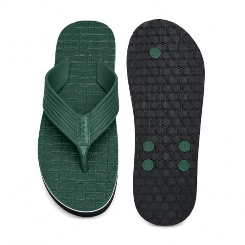 Image of Men's Hawai Flip Flops with Textured Footbed and Dark Outsole