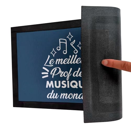 Paillasson bleu pour classe de musique et prof d'instrument - 5