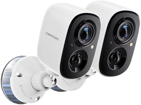 2.5K Wireless Home Security Cameras 2-Pack, Outdoor WiFi Non-Subs...