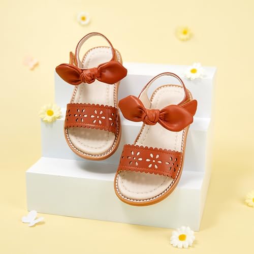 Image of GINFIVE Toddler Girls Sandals Little Girls Kids Summer Shoes Toddler Sandals