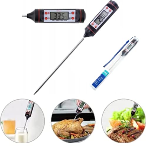 Termômetro Culinário Digital Espeto Cozinha para Alimentos - Ideal para Carnes, Frango, Óleo de frit