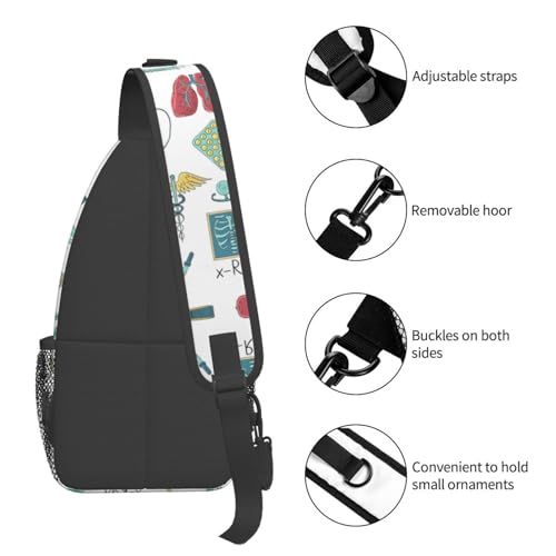 Mochila Bandolera Unisex Con Estampado Abstracción Biología Química miniatura 5