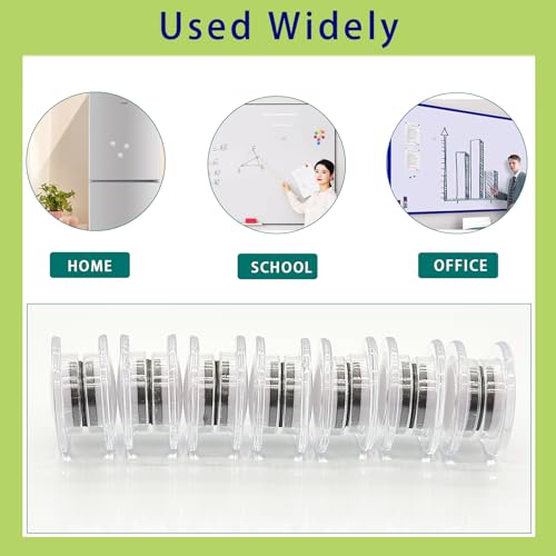 PYJLBX 42 Pack Strong Fridge Magnets, Small Round Transparent White Magnets for Whiteboard Notice Board, Office & Crafts - Image 4