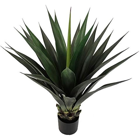 UNIQUE FOREST ARTS 35" Sisal Plant Green Artificial Tree Artificial Plant Natural Looking Agave Plant Cover