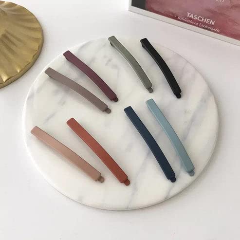 10 Pieces Morandi Hair Clips Hair Clips One Line Hair Clips Colorful Non Slip Hair Clips Styling for Women Baby Girls (Multicolor)