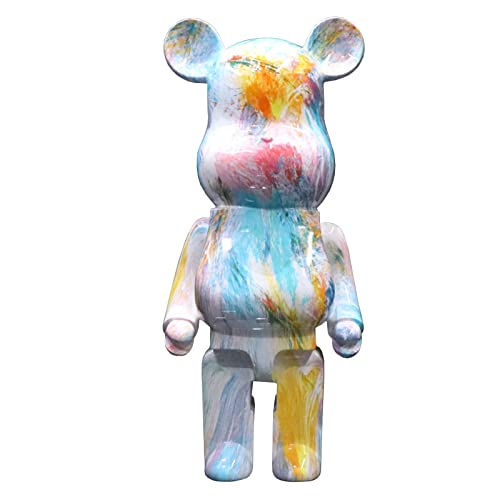 Bearbrick Oso Violento Bloques De Construcción Oso Resina Adorno Creativo Modelo Decoración De Escritorio Decoraciones para El Hogar Juguete Coleccionable Hecho A Mano Escultura A,28CM Cover