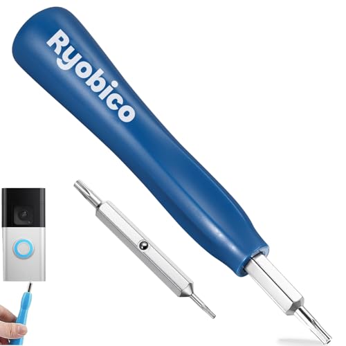 Ring Doorbell Screwdriver, 2 in 1 Screwdriver Kit with T6 T15 Security Torx Head for Battery Change, Fit Video Doorbell, Video Doorbell 2 and Pro and Elite