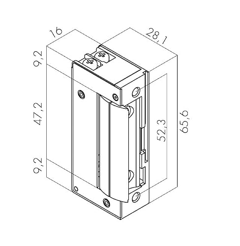 Miniatura 3 de Orno Ez-4027 Cerradero Eléctrico Simétrico De Baja Corriente 280ma Para 12vdc Con Memoria Y Con Bloqueo