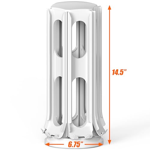 Image of Deco Brothers VertuoLine Pod Holder, 360 Turntable Rotating Pod Carousel | Holds up to 36 Nespresso Vertuo Capsules, Easy Access Design, White