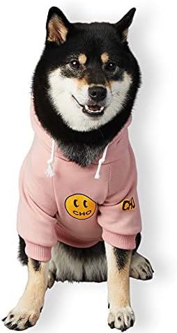 ChoChoCho Smiley Dog Hoodie Stylish Dog Clothes Smiley Face Sweater Cotton Sweatshirt Fashion Outfit for Do…