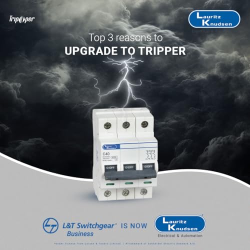 Image of Lauritz Knudsen Electrical & Automation Tripper BA10320B|Tripper MCB 32A SP 240V AC 6kA B Curve|6kA|White|Useful in Overload, Short-Circuit & Isolation With Extended Warranty Up to 5 years