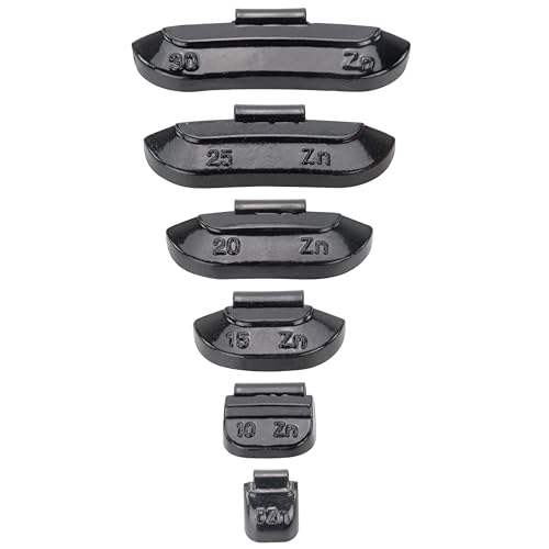 HASKYY Masses d’équilibrage à frapper 5-30 g pour jantes acier/alu – 150 pcs, acier, noir (25x5g, 25x10g, 25x15g, 25x20g, 25x25g, 25x30g)