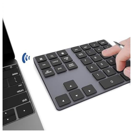 JOYEKY Bluetooth Number Pad, Wireless Numeric Keypad, USB-C Rechargeable External 34-Keys Numpad, Financial Data Entry Keyboard for iMac, MacBook Air/Pro, PC Desktop, Laptop Notebook