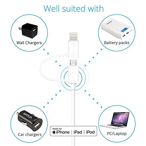 2 in 1 PC [Apple MFI Certified] 2Pack Yellowknife 3.3ft1m Noodle Flat 30Pin to USB Data Sync Charger Cable Charging Cord for Apple for iPhone 4s 4