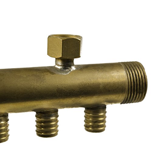 - Collecteurs chauffage tubes PER - Collecteur à glissement 3/4" Mâle-Mâle Purgeur auto 5 départs 12