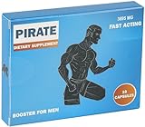 Pirate Fast-Acting Performance Enhancer for Men – Optimized Herbal Energy & Stamina Formula with Horny Goat Weed, Maca, Tongkat Ali, Muira Puama, L-Arginine & Vitamin B6 – Endurance & Vitality Support