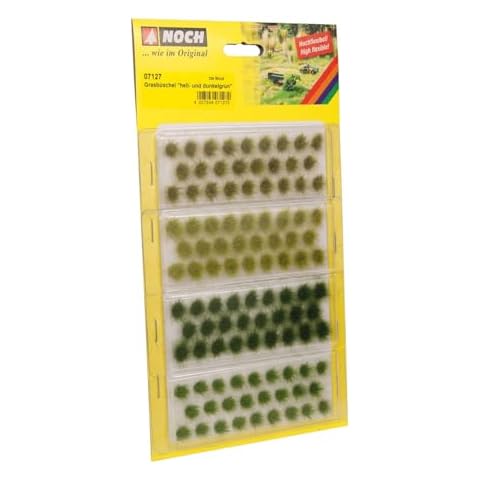 Noch 7127 Grass Tufts lt/dk green G,0,H0,TT,N Scale Cover