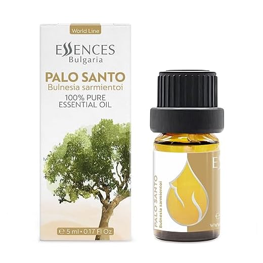 Essences Bulgaria Palo Santo Essentiële Olie 5ml | Bulnesia sarmientoi | 100% Puur en Natuurlijk | Onverdund | Therapeutische Kwaliteit | Aromatherapie | Cosmetica | Wreedheidvrij | Niet-GMO