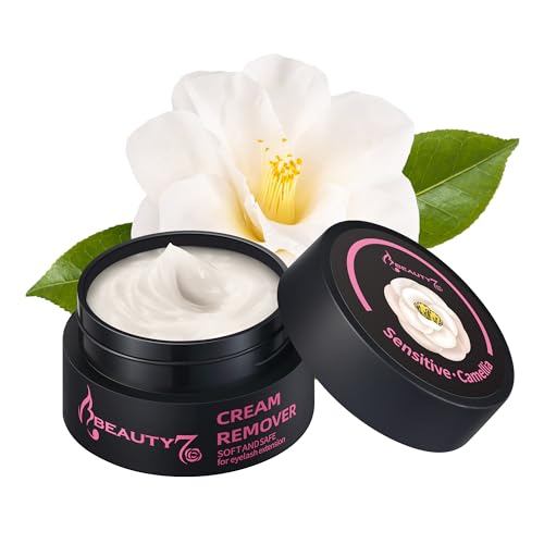 Crema Removedor de Pegamento para Extensión de Pestañas Pelo a Pelo, Eliminación Extensión de Pestañas Antialérgico e Inodoro 5g Aroma de Camelia Eyelash Glue Remover Beauty7