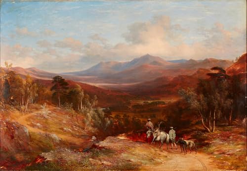 Pintura decorativa para oficina: lienzo de paisaje escocés Lochnagar en 60x90cm