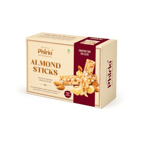 Phirki|Foods Premium Almond Sticks | 12 x 252g | Crunchy Butter Cookies | Crunchy Butter Cookies with Real Almonds | No Artificial Preservatives