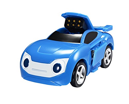 Image of Young Toys Inc. Power Battle Watchcar Kid's Bluewill Car Shooting Gear Launcher - Kids Toy - Transforming Car Shooter