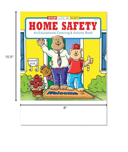 ZOCO - Home Safety Coloring Books for Kids (25 Bulk Pack, Without Crayons) Educational Handouts for Schools, Day Cares & Safety Programs - Games, Puzzles & Activities - Image 8