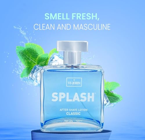 Image of VI - JOHN Splash Skin moisturizes After Shave Lotion with Soothing Long lasting Classic, 100Ml