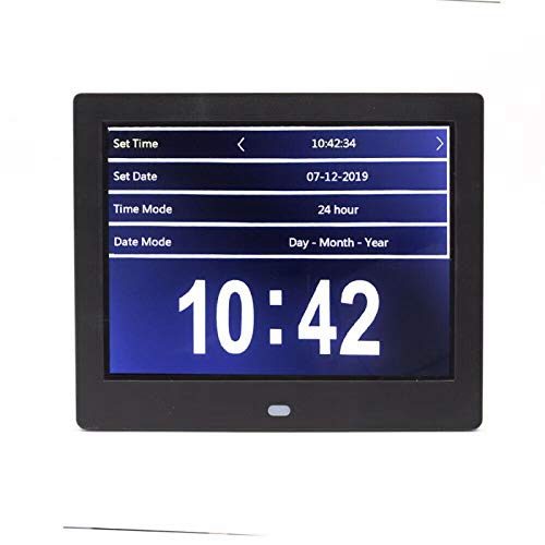 Elektronischer Fotorahmen 8-Zoll-Led-Digitalalbum 1024 * 768 Bilderrahmen Mit Ferngesteuerter Musik- Und Videowiedergabe Wecker Schwarz