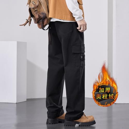 Pantalon de survêtement doublé polaire chaud et ample - 3