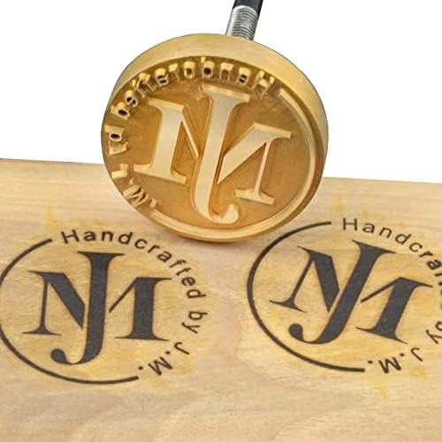 Custom Logo Branding Iron for Wood Personalized Branding Iron Heat Stamp Making Kit Including The Handle, Woodworking Handcrafted by Design (1"x1")