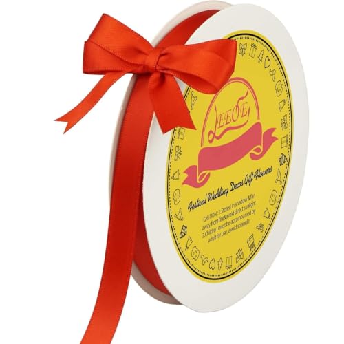 Image of Double Face Red Satin Ribbon 1 /2 inch X 50 Yards Polyester Red Ribbon for Gift Wrapping Very Suitable for Weddings Party Hair Bow Invitation Decorations and More