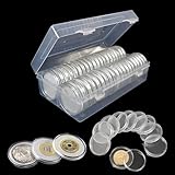 Capsules de pièces de qualité: en matière plastique hautement transparente et épaississante, anti-poussière et résistance à l'oxydation; est livré avec 6 tailles différentes de joint pouvant contenir les pièces les plus populaires.