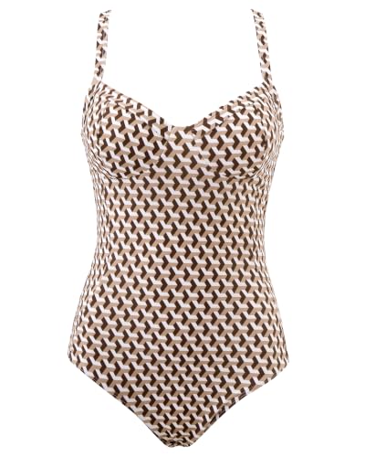 Image of SUUKSESS Womens Tummy Control One Piece Swimsuit Sexy Crisscross Back Bathing Suit