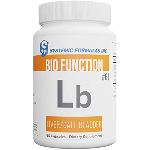 Systemic Formulas Lb – Liver/Gall Bladder 60 Capsules Bio Function #61. Liver + Gall Bladder Support, Portal Duct Function Supplement. Contains Red Beet Root Powder. Cover