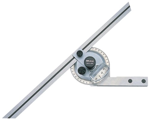 ❤ Crazy Deals Mitutoyo 187-906, Universal Bevel Protractor, 12" Blade, 5 minute Vernier Resolution
