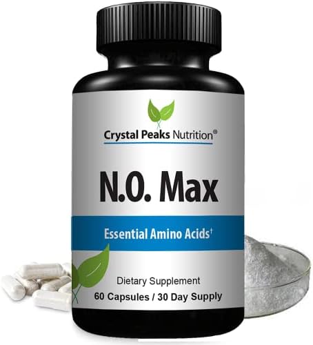 N.O. Max Nitric Oxide Supplement – L Arginine, Citrulline Malate, AAKG, Beta Alanine pre-Workout Performance Amino acids – 60 Capsules