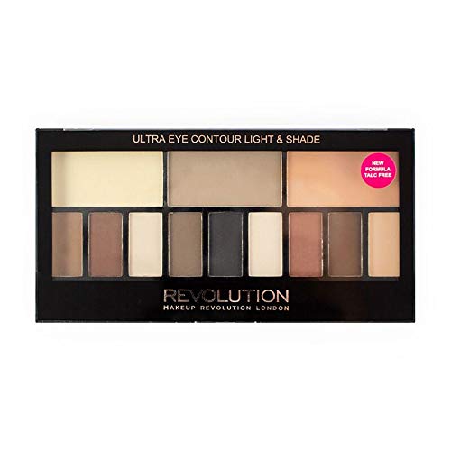 Makeup Revolution Eyeshadow Palette, Ultra Eye Contour Light and Shade, Face Make Up, Compact Eye Shadow Palette by Revolution Beauty